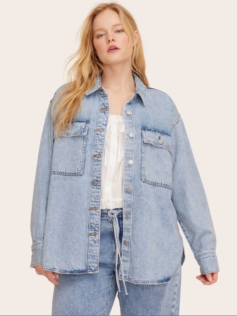 Parke x Target Long Sleeve Denim Shacket